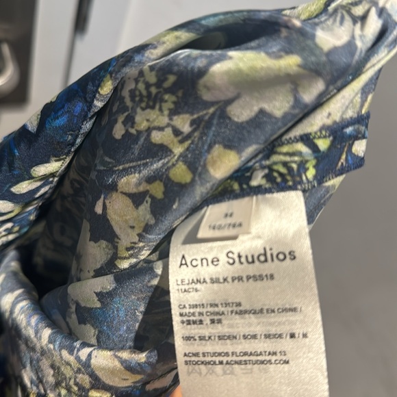 ACNE STUDIOS Silk Top Size 32/XS - Picture 3 of 3